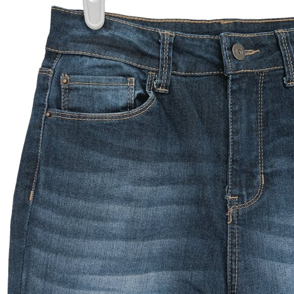 Vanilla Star Women's Distressed High Rise Stretch Blue Denim Skinny Jeans Size 7 - Picture 5 of 9